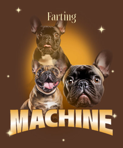 T-Shirt Design Creator Featuring Funny Puppy Illustrations