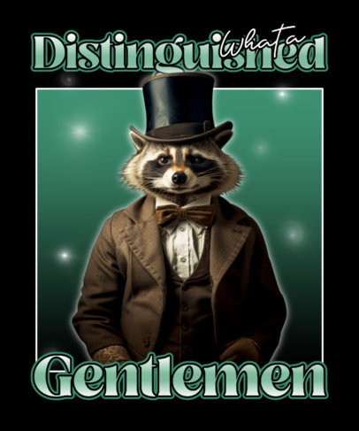 Raccoon-Themed T-Shirt Design Maker Featuring a Funny Theme