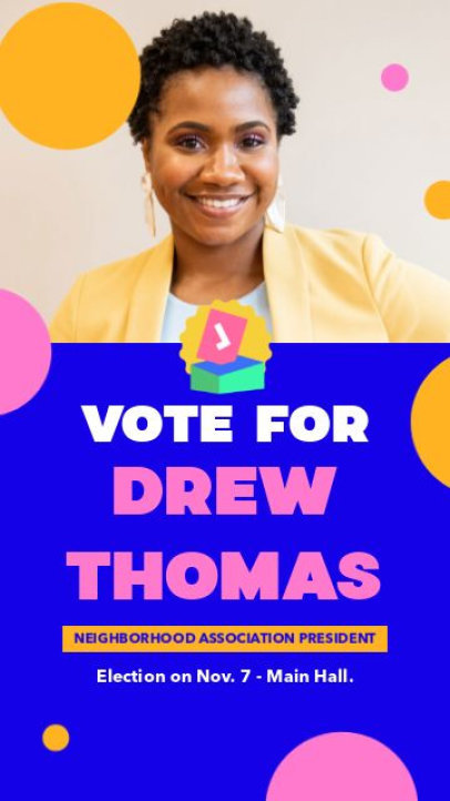 Instagram Stroy Video Creator With an Elections Theme Featuring a Candidate 7251