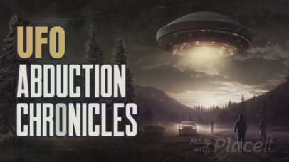 Intro Video Template Featuring a UFO Abduction Chronicles Theme