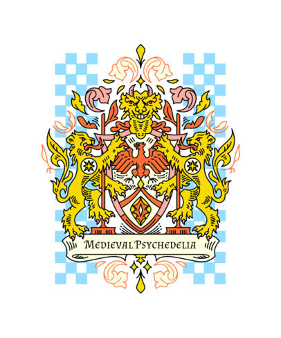 T-Shirt Design Maker Featuring a Medieval Psychedelia Theme 6154