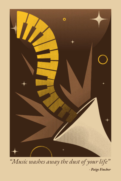 Poster Design Creator With a Music-Themed Quote for Musicians 5981b