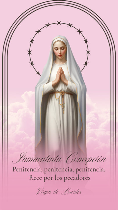 Catholic Instagram Story Creator With an Image of Our Lady of Lourdes 6656f