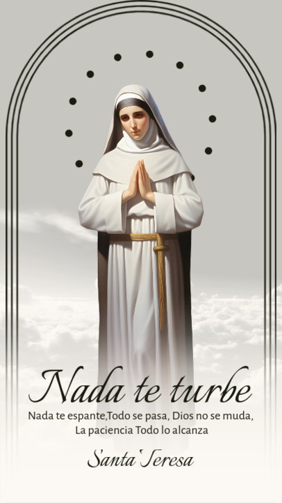 Instagram Story Maker Featuring a Quote From Saint Teresa of Avila