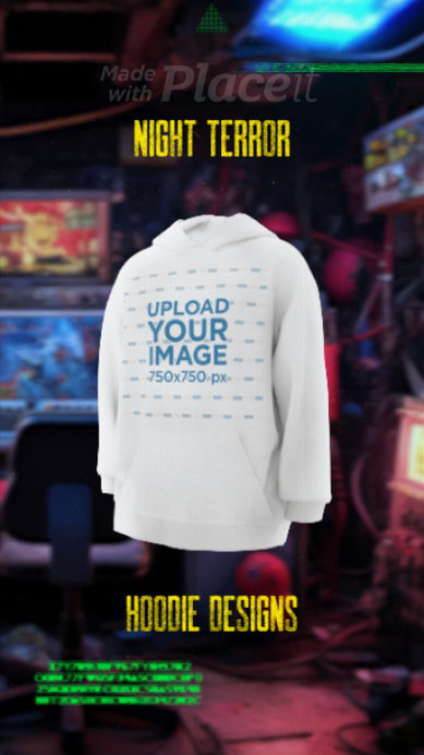 Hoodie Video Featuring Horror-Themed Graphics Inspired by Five Nights at Freddy's