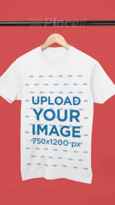 Video of a Nex Level Round-Neck T-Shirt  Placed on Hanger