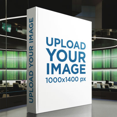 Finance-Themed Mockup Featuring an AI-Generated Hardcover Book m34899