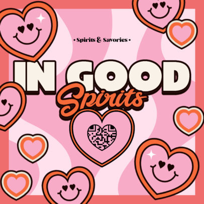 Coaster Design Creator Featuring a Quote and Colorful Heart Illustrations 5986o