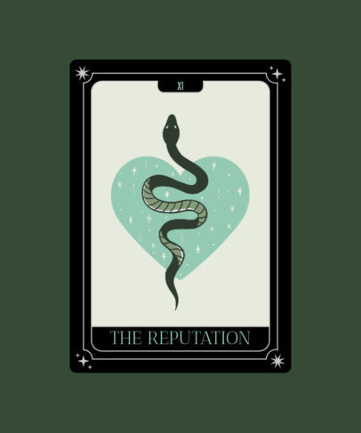 T-Shirt Design Creator With a Snake Inspired by a Taylor Swift Album 6159b