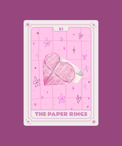 T-Shirt Design Generator With a Heart-Shaped Paper Ring Graphic Inspired by Taylor Swift 6159i