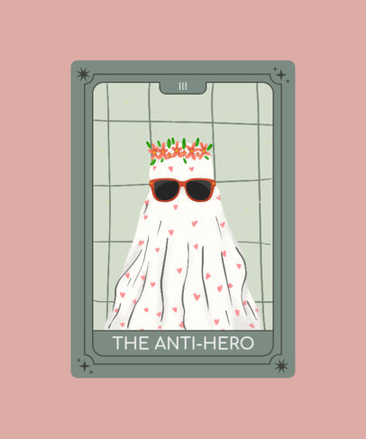 Music-Themed T-Shirt Design Template Featuring a Taylor Swift-Inspired Ghost 6159g