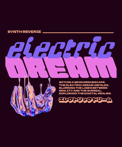 T-Shirt Design Maker Featuring a Dripping Hand Illustration with a Customizable Text 5988g