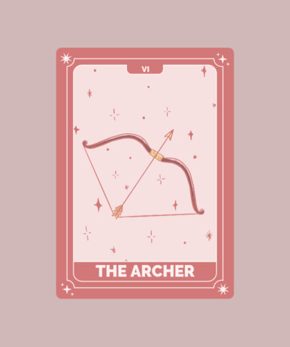 T-Shirt Design Creator With an Illustrated Bow and Arrow Inspired by Taylor Swift 6159j