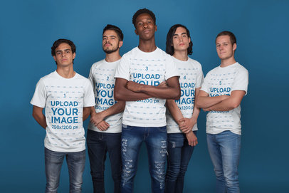 T-Shirt Mockup Featuring an Esports Team