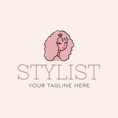 Logo Maker for a Hair Stylist with Minimalist Design
