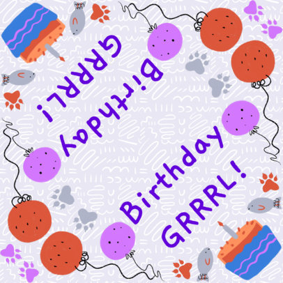 Scarf Design Generator for Cat's Birthday Celebration