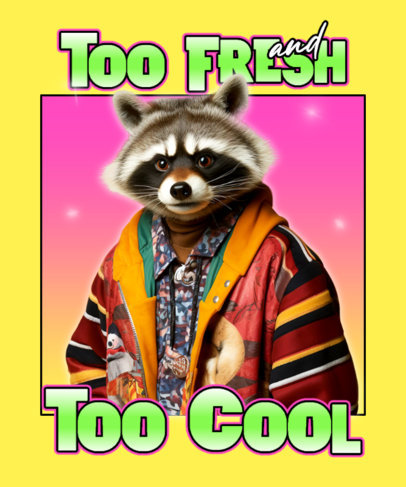 Animals T-Shirt Design Maker for Raccoon Enthusiasts Featuring a Quote