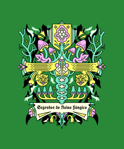 T-Shirt Design Generator Featuring a Psychedelia-Themed Illustration 6154a
