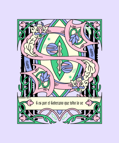 T-Shirt Design Creator With Colorful Graphics Inspired by a Medieval Aesthetic 6154b