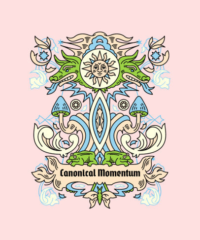 Medieval T-Shirt Design Generator With Vivid Colorful Graphics and a Psychedelia Theme 6154e