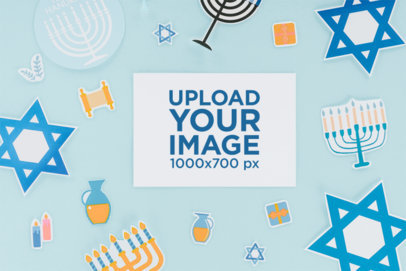 Flyer Mockup Featuring Hanukkah-Themed Decorations m35175 r-el2