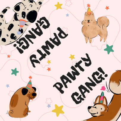 Scarf Design Creator for a Pet's Birthday With Dog Graphics
