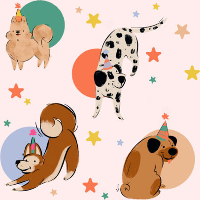 Wrapping Paper Design Creator for a Pet's Birthday Celebration