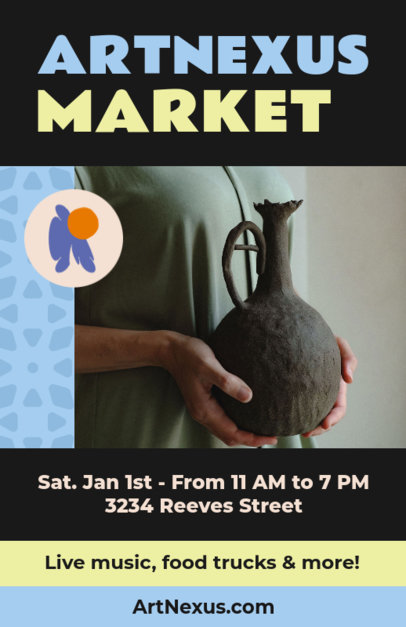 Flyer Design Maker for an Art Fair Ceramic Event