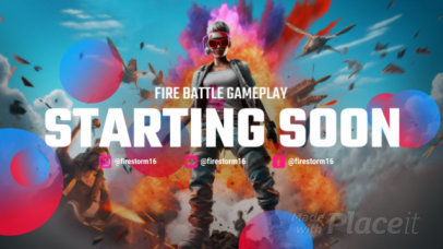 Free Fire-Inspired Twitch Screen Video Creator for a Starting Soon Message 2662b 7333