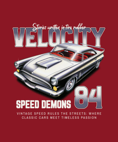 T-Shirt Design Creator Featuring a Classic Sports Car Graphic