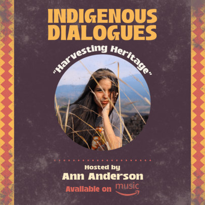 Podcast Cover Generator for an Indigenous Talk Show 6001a