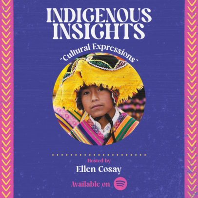 Podcast Cover Creator for a Cultural Expressions-Themed Show 6001c
