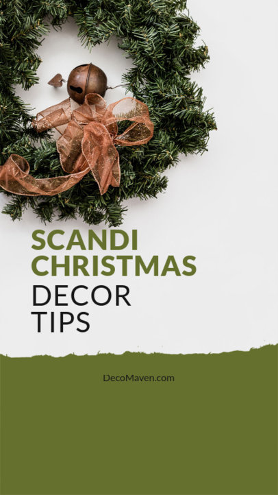 Instagram Story Maker Featuring Tips for a Scandinavian Christmas Decor  6172