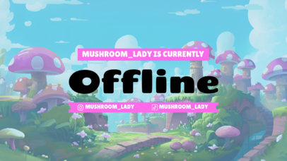 Offline Twitch Banner Template With Graphics Inspired by Super Mario 5825g-6007