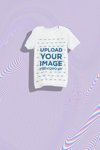 Mockup of a Bella Canvas T-Shirt Floating Against a Customizable Background