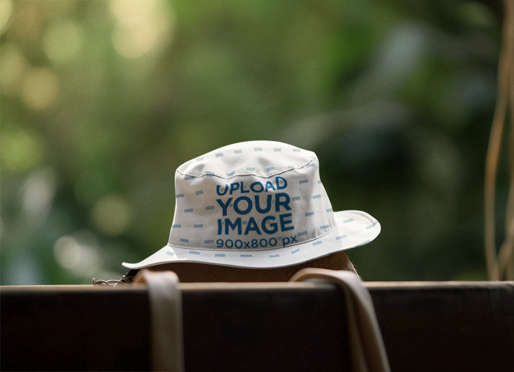 Cinematic-Themed Mockup of an AI-Generated Bucket Hat