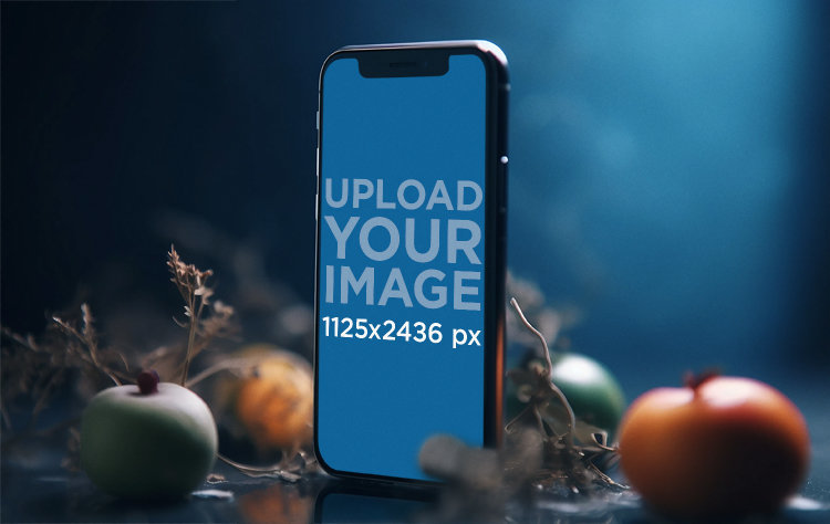 Cinematic Mockup Featuring an AI-Generated iPhone 13