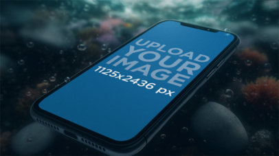 Cinematic-Themed Mockup Featuring an AI-Generated iPhone 13