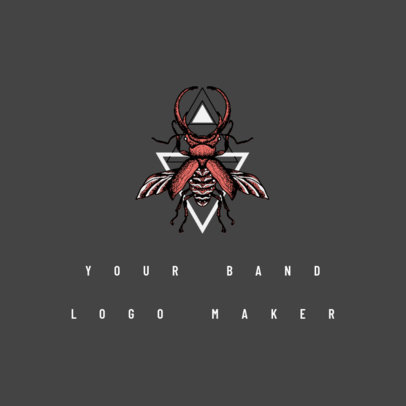 Band Logo Maker with Beetle Illustration