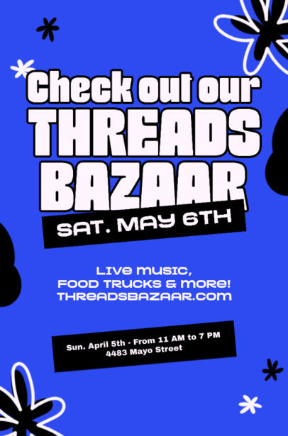 Flyer Design Creator With an Ad for an Artistic Handmade Pop-Up Market 6000f