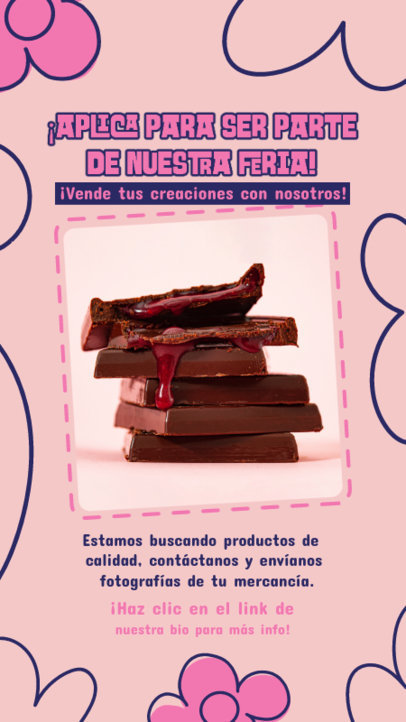 Indie Art Fair Instagram Story Generator Featuring an Application Invite Ad