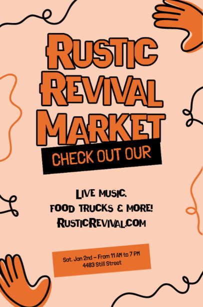 Flyer Design Generator for a Rustic Handmade Art Bazaar