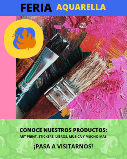 Instagram Post Generator for an Indie Art Fair Event Ad