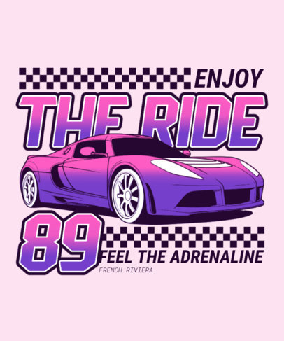 T-Shirt Design Creator Featuring an Illustrated Sports Car