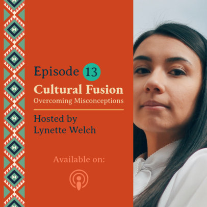 Podcast Cover Maker for an Episode About Indigenous Culture Misconceptions 6002h