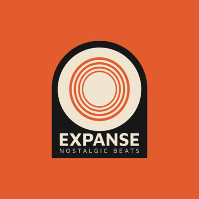 Logo Generator With an Abstract Vinyl Graphic for a Music Shop 6672a-el1