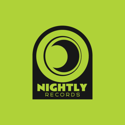Logo Template for a Records Shop With a Vinyl Graphic 6672c-el1