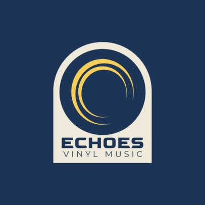 Logo Creator Featuring a Minimalist Style for a Vinyl Store 6672b-el1