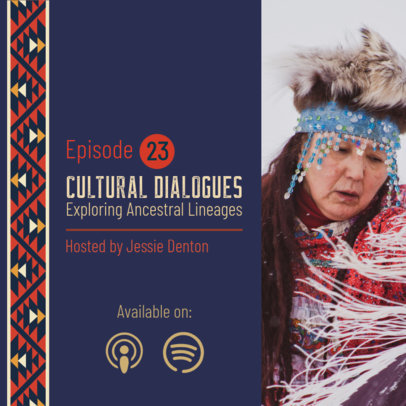 Historical Podcast Cover Generator Featuring a Native American Heritage Theme 6002e