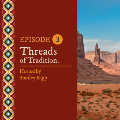Online Podcast Cover Template for an Episode About Native Americans Traditions 6002g